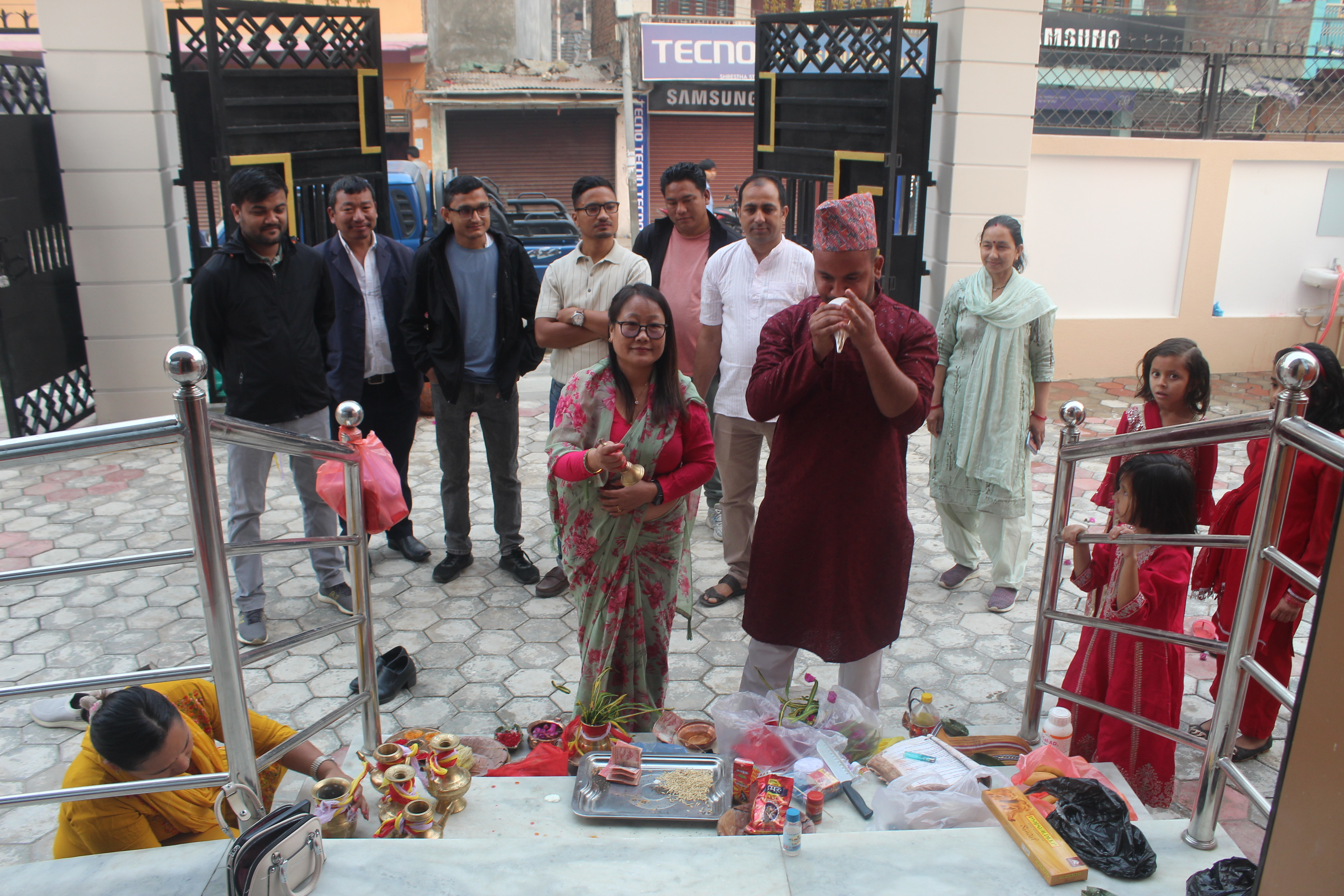 On 2081-12-21 B.S., the newly constructed building was formally inaugurated with a ceremonial worship service.